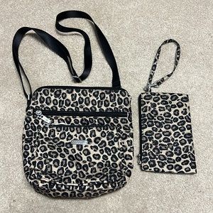 Baggallini Crossbody Travel Leopard Print Purse